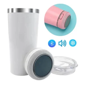 Copo Térmico Com Abridor e Caixa Som Bluetooth
