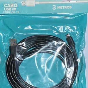 Cabo USB V8 3MT carregador Maxmidia